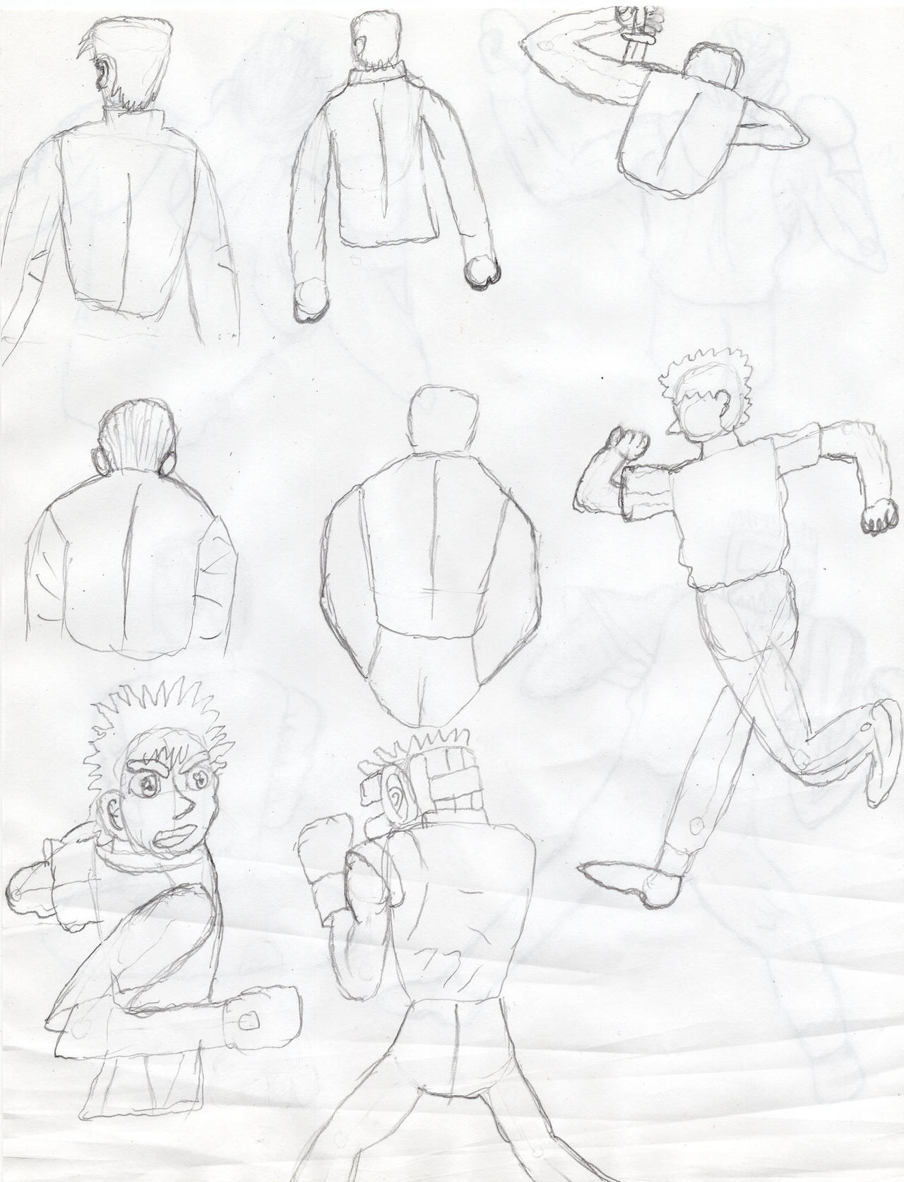 Anime Back Sketches by Moongaze14 on DeviantArt