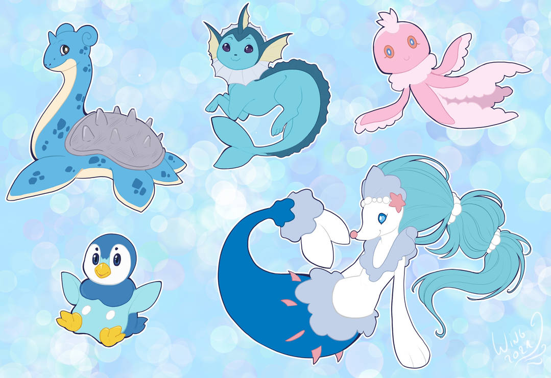 Water Pokemon Pattern Water Pokemon by GalaxyWings-Art on DeviantArt