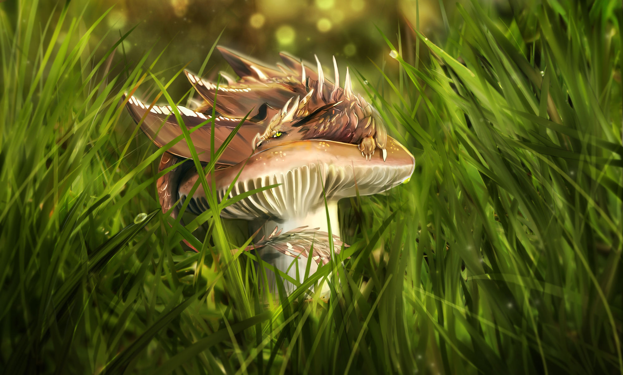 Mushroom Dragon by Blue-Hearts