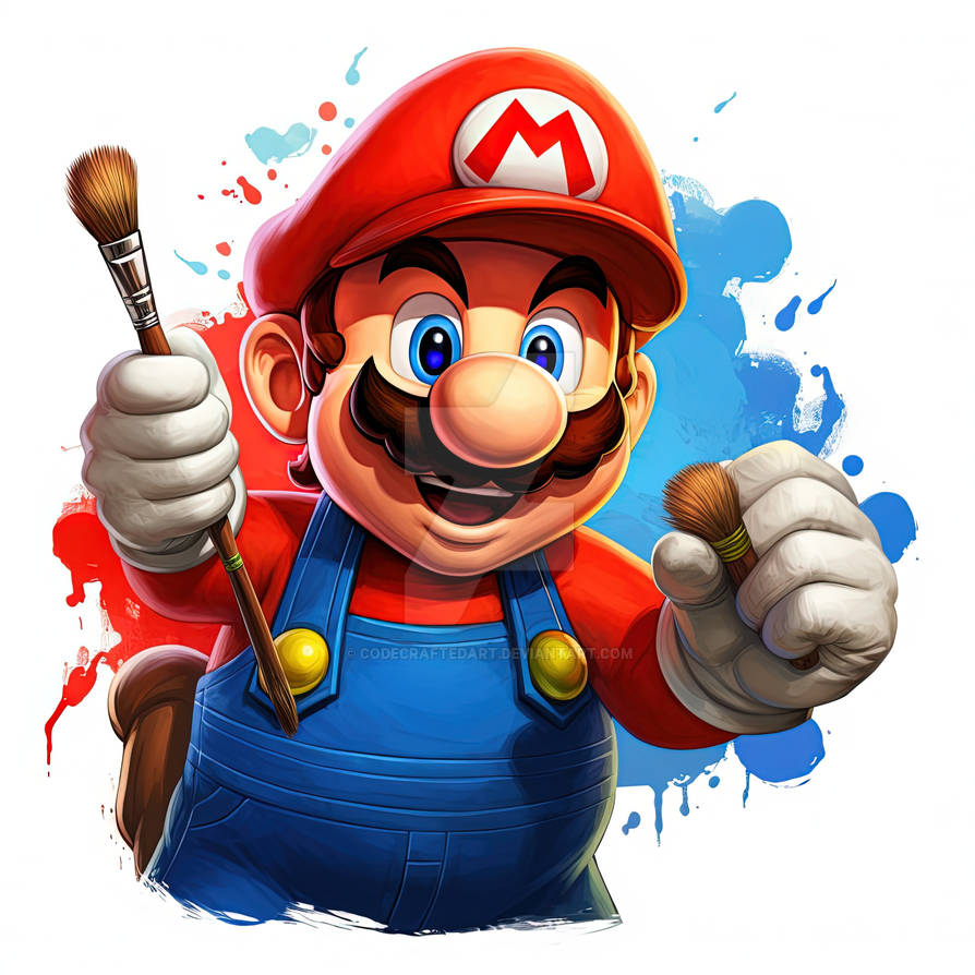 Super Mario Painting by CodeCraftedArt on DeviantArt