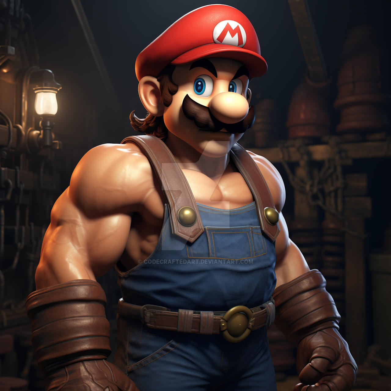 Nintendo Muscle Muscular Super Mario by CodeCraftedArt on DeviantArt