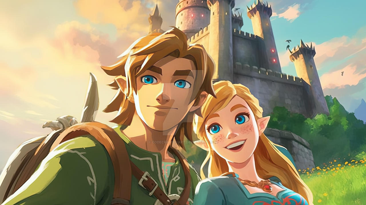 Zelda And Link Selfie by CodeCraftedArt on DeviantArt