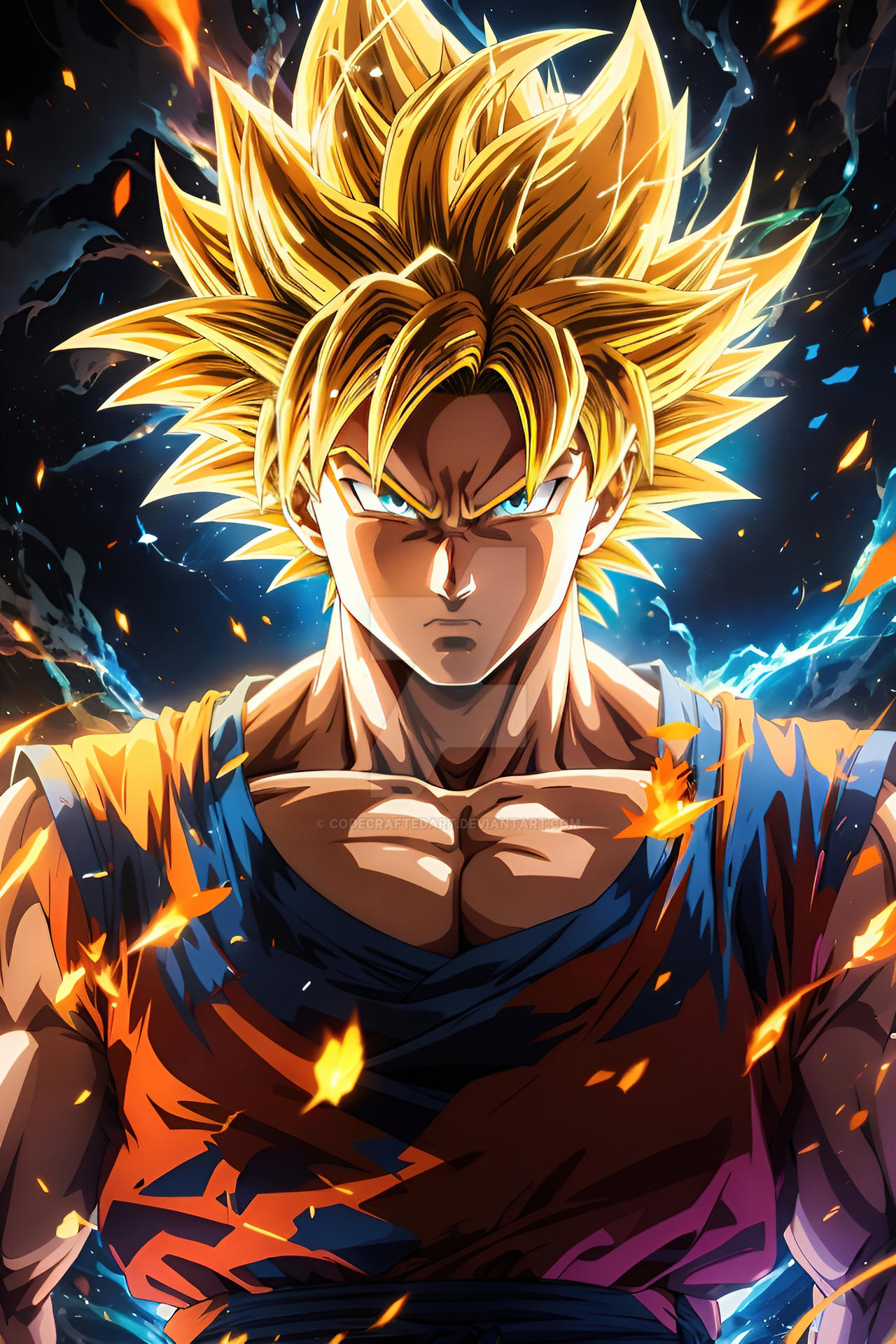 Goku Super Saiyan by CodeCraftedArt on DeviantArt