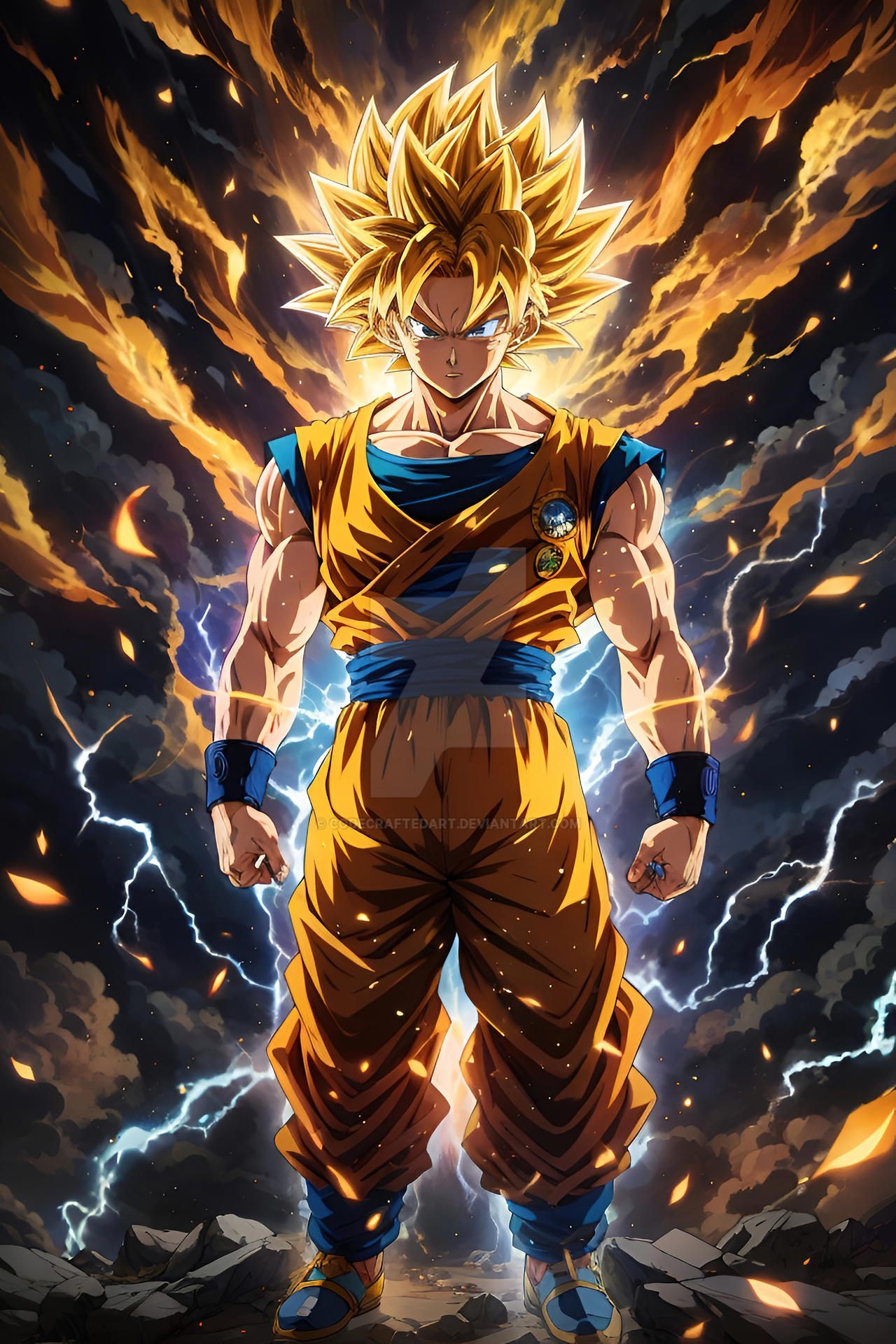 Goku Super Saiyan by CodeCraftedArt on DeviantArt