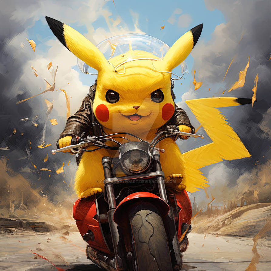 Pikachu Biker by CodeCraftedArt on DeviantArt