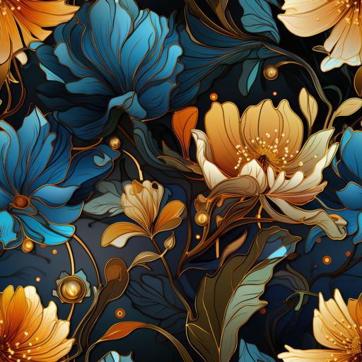 Profile Patterns Seamless Floral Pattern DeviantArt Profile Skin by CodeCraftedArt on ...