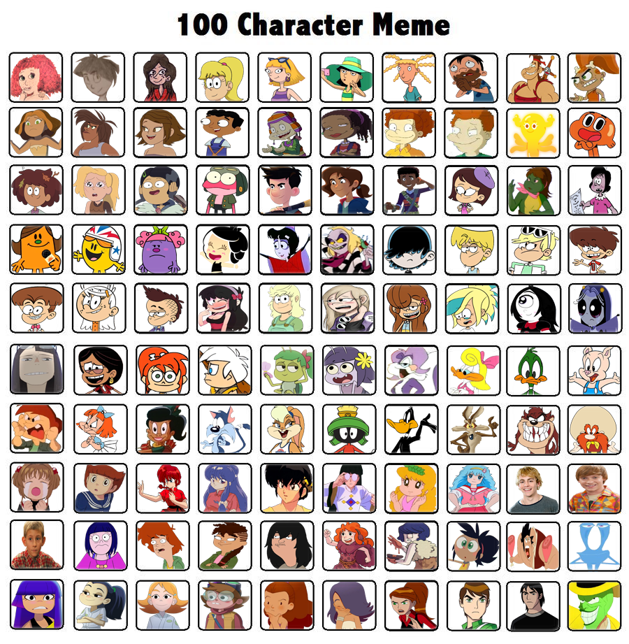Mon 100 Character Meme 2 by Alexander2ksmille on DeviantArt