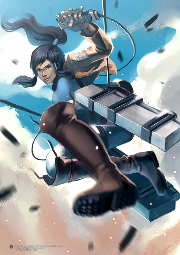 Korra's Attack on Titan by N-Maulina