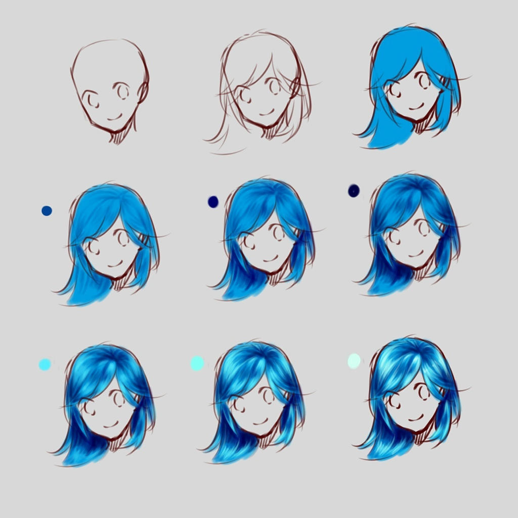 How I draw hair