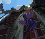 Twilight Sparkle in the Library Ruins