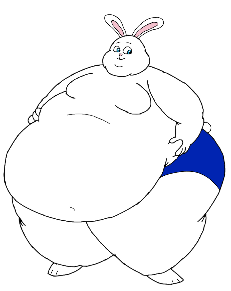 Fat Riggy Fat Snowball Bunny (Swimsuit) by JTLHunter on DeviantArt