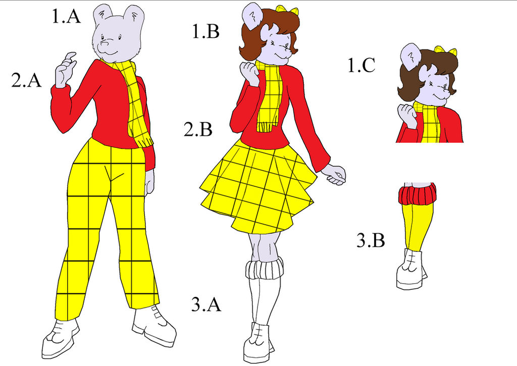 Female Rupert Bear Designs