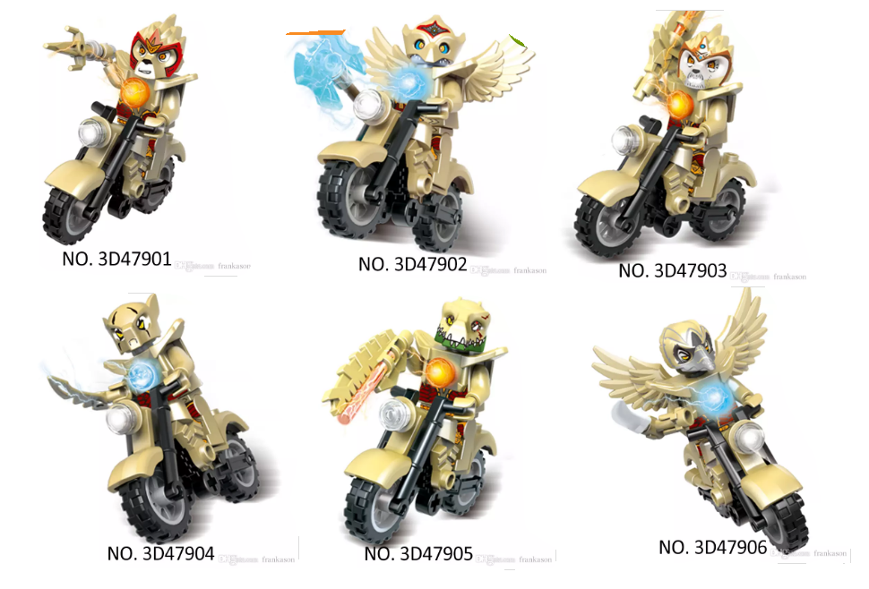 Golden Chimans on Motorbikes Set