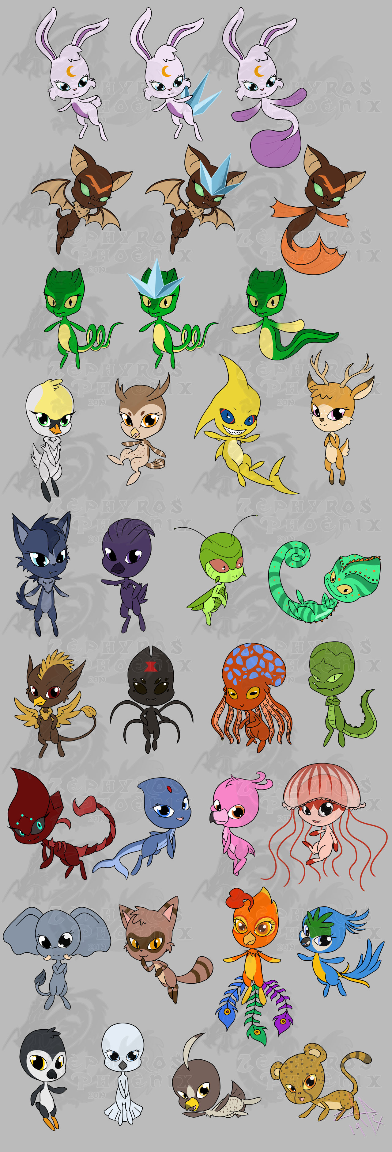 Miraculous Ladybug Charas: Kwamis by Zephyros-Phoenix on DeviantArt