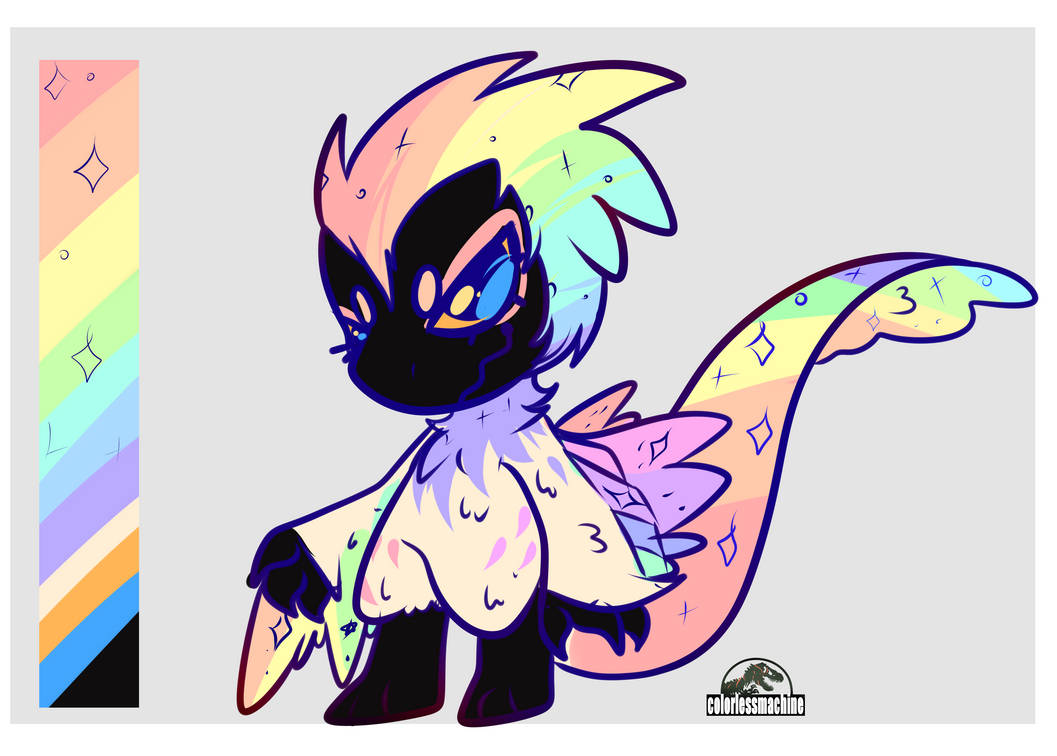 Pyro Raptor Cute Pyroraptor adoptable Open by Colorlessmachine on DeviantArt