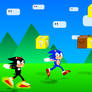Sonic and Shadow in Mario world - SMBZ fanart