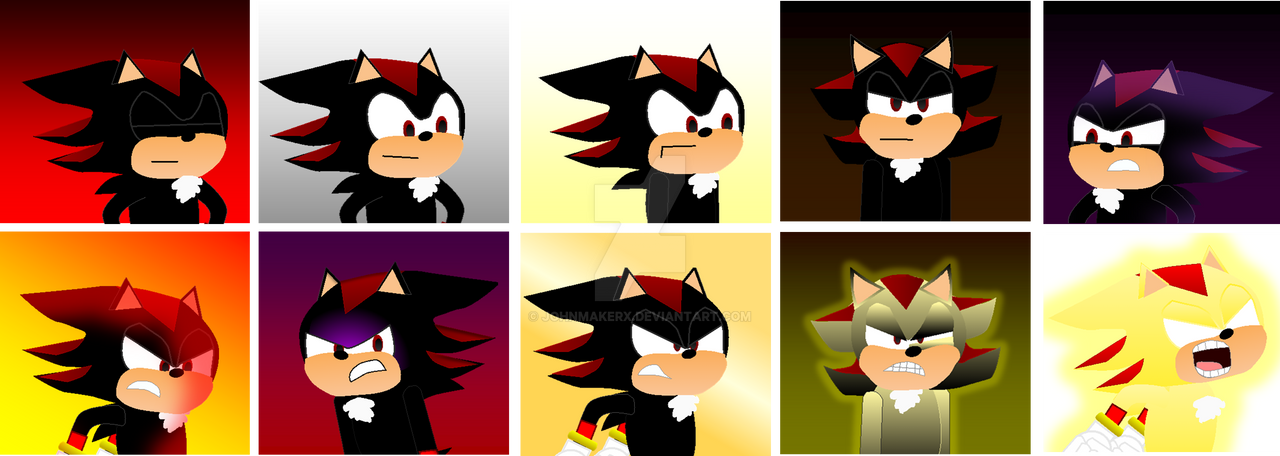 Shadow the Hedgehog becoming angry by JohnmakerX on DeviantArt