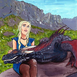 Daenerys and Drogon 