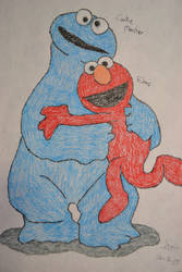 Cookie Monster and Elmo, Sesame Street