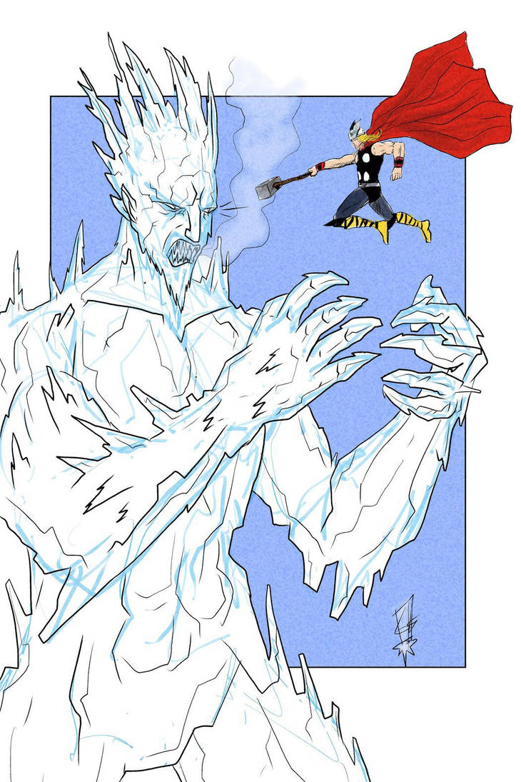 Thor vs Frost Giant by girdoggy on DeviantArt