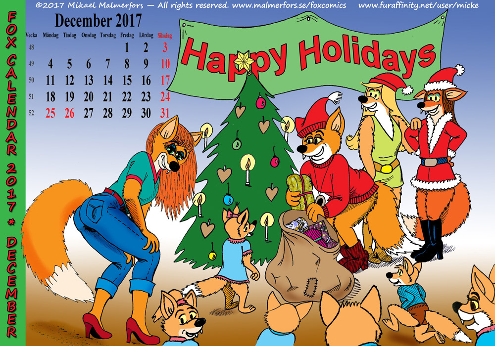 Fox Calendar 2017 - December