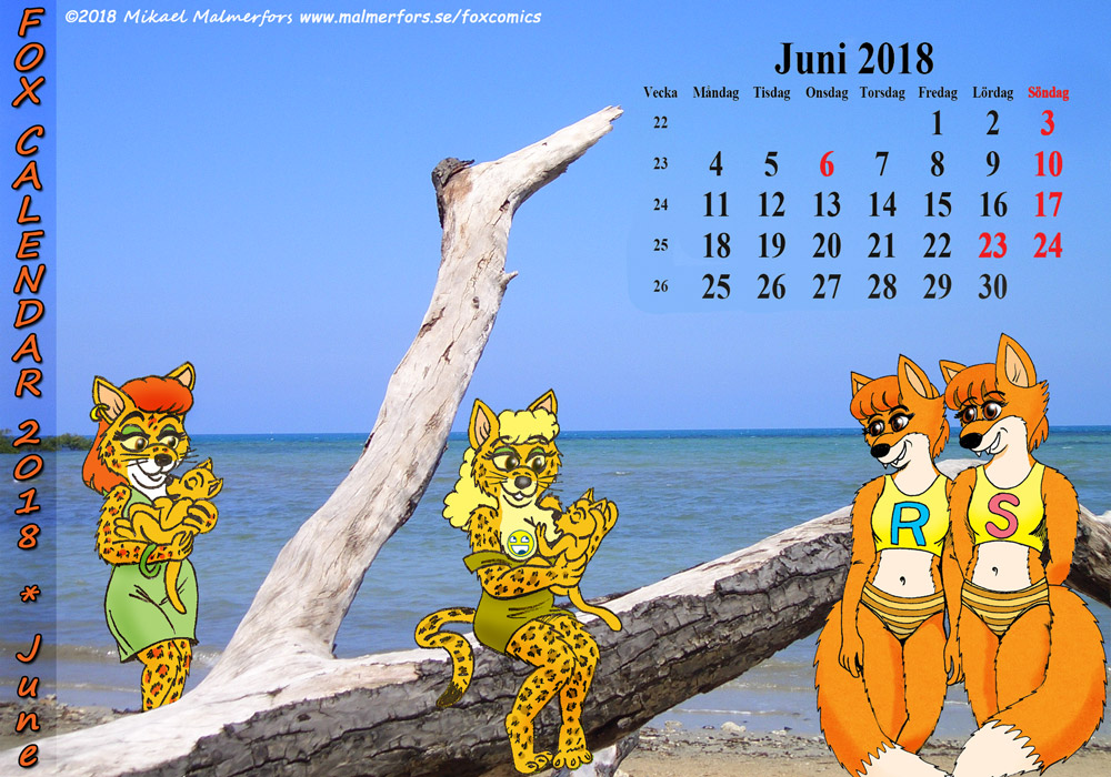 Fox Calendar 2018 - June by micke-m