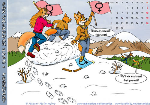 Fox Calendar 2023 - February