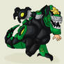 Lorcan the Scout transformed into Grimlock