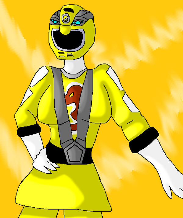 Yellow RPM Ranger hanging out by Mojo1985 on DeviantArt