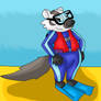 Boomer Badger's scuba gear