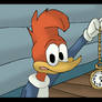 Woody Woodpecker with a Pocket Watch