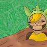 Belle Chespin in the mud