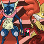 Greninja and Delphox Vores Levi and Paul