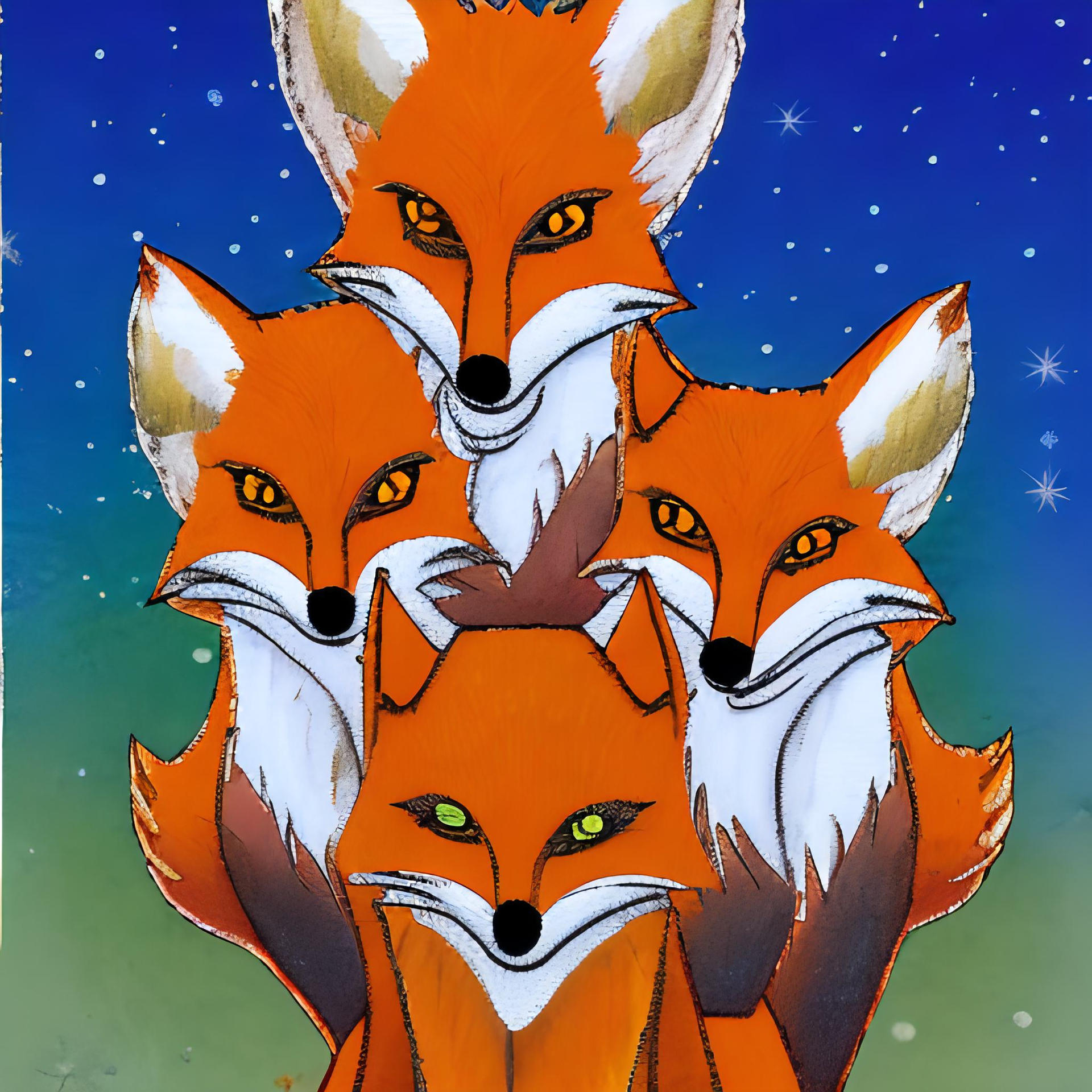 Deviantart Foxes DreamUp Creation Some foxes by Mojo1985 on DeviantArt