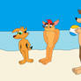 Naked Ty the Tasmanian Tiger, Banjo, and Crash Ban