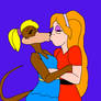 Ms. Fieldmouse kisses Thumbelina