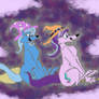 Witch Unicorn Hounds In Flight (Color)