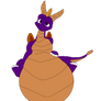 Very very very fat Spyro after New Year's Eve