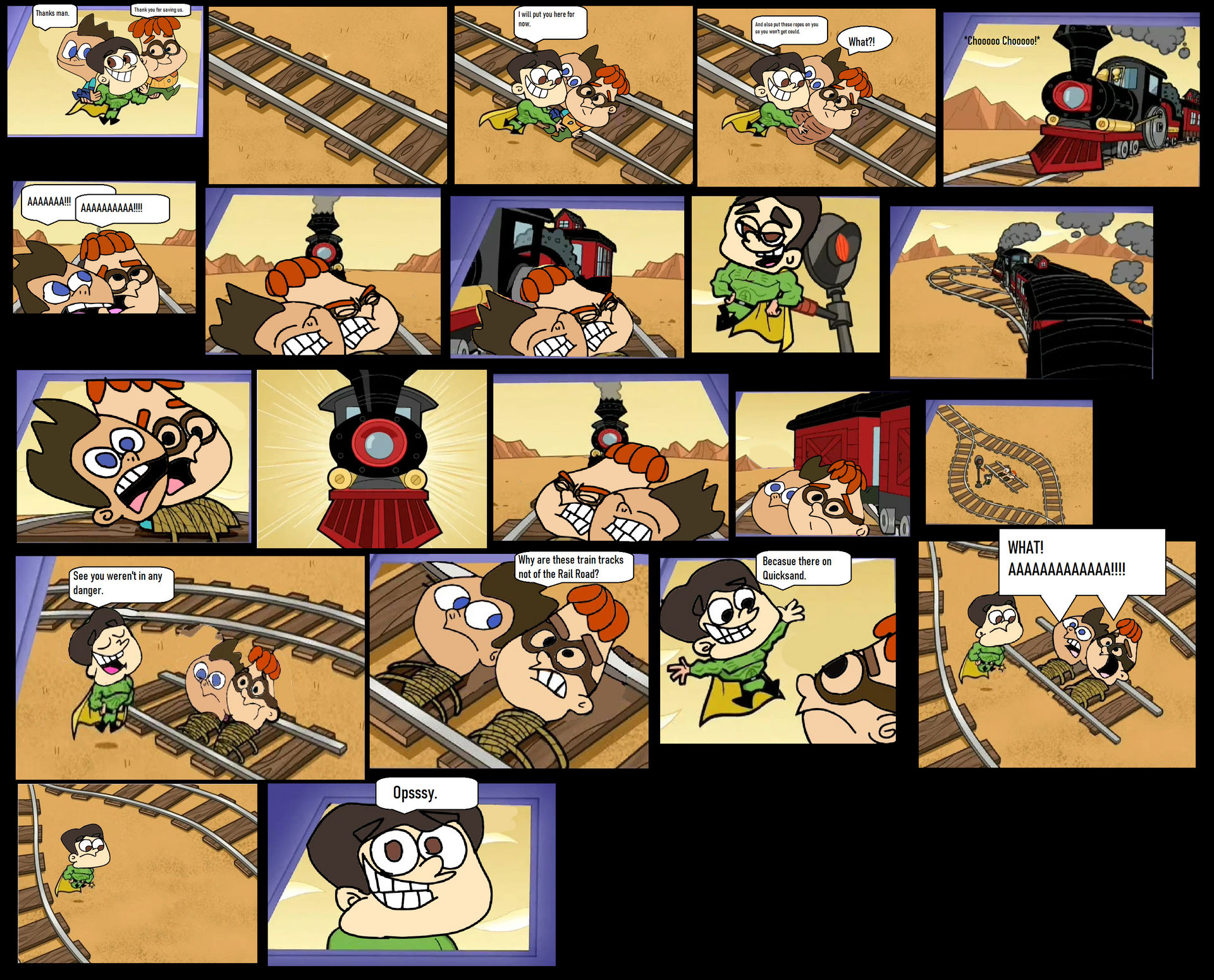Carl and Sheen tied up on the train tracks by Bolb by Mojo1985 on ...