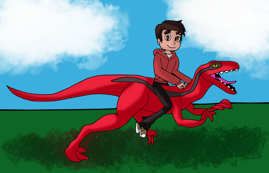 Deviantart Raptor Riding Marco Diaz is riding a raptor by Mojo1985 on DeviantArt