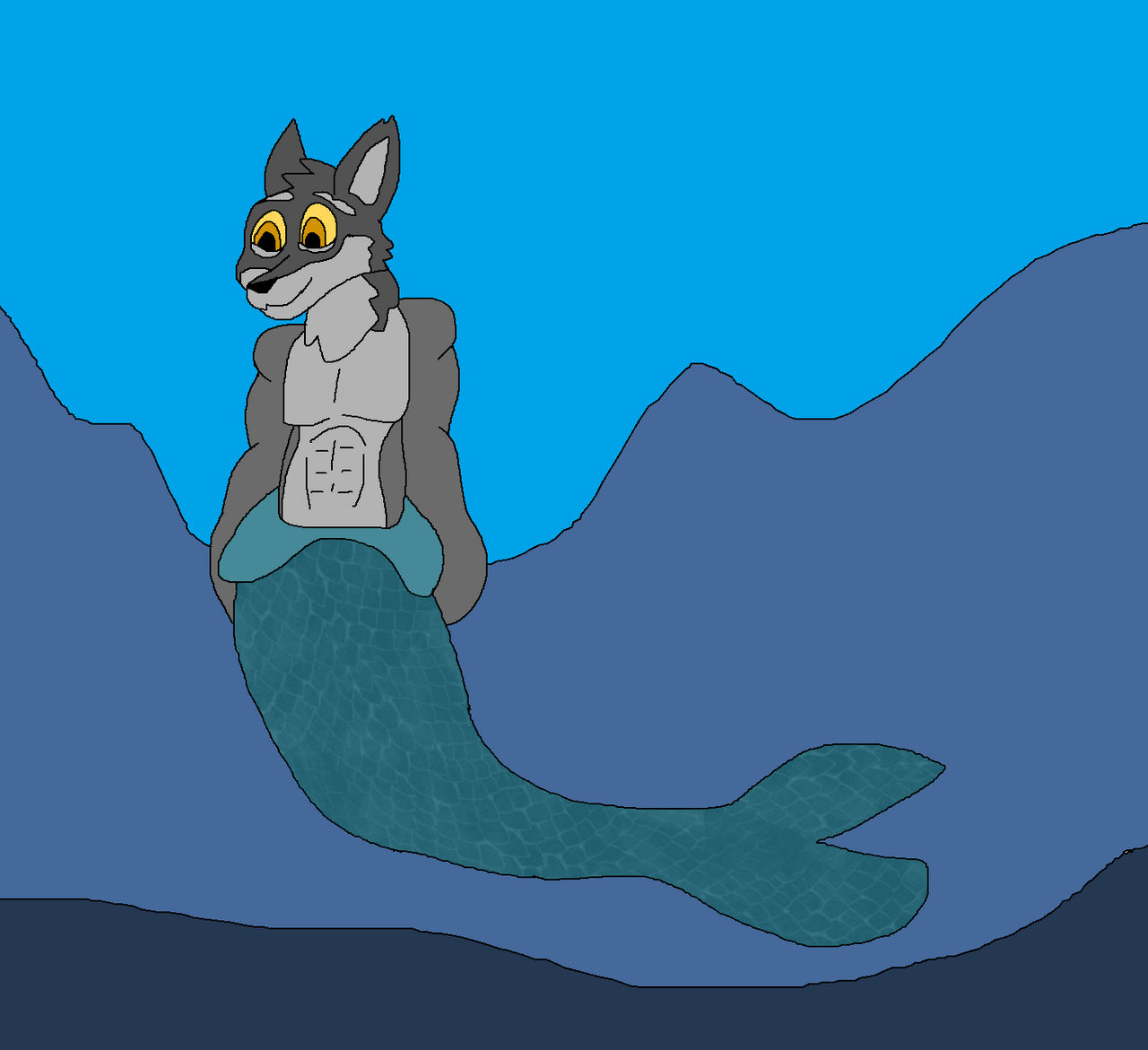 Merwolf Drew Ferran as a merwolf by Mojo1985 on DeviantArt