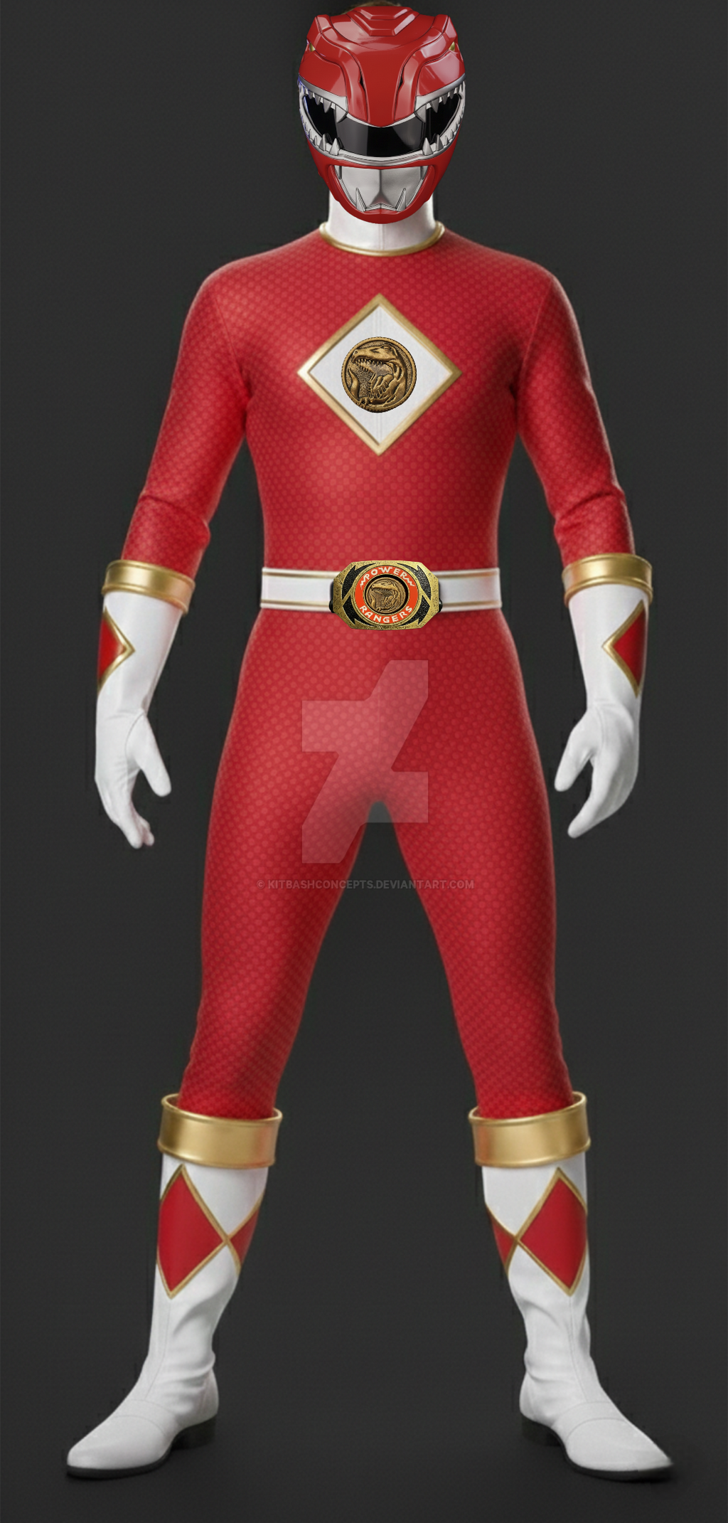 Upgraded Red Ranger MMPR RED RANGER REDESIGN by KitBashConcepts on DeviantArt