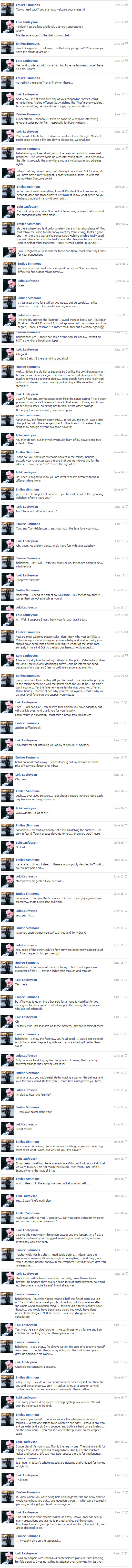 Loki Facebook Conversation Part 1