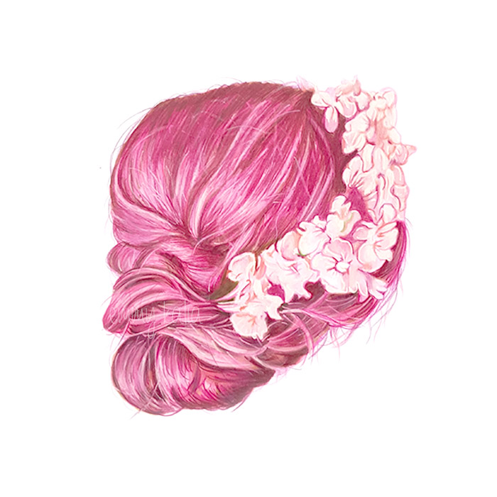 Pink hair Copic marker and colored pencil drawing by EmmyKalia on DeviantArt Pink hair Copic marker and colored pencil drawing by EmmyKalia on DeviantArt