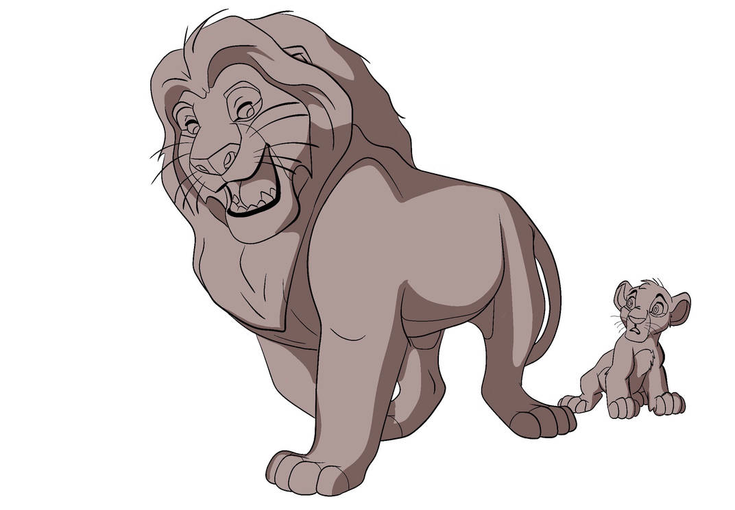 Musafa Simba Drawable Mufasa and Simba Outline by KatCee12 on DeviantArt