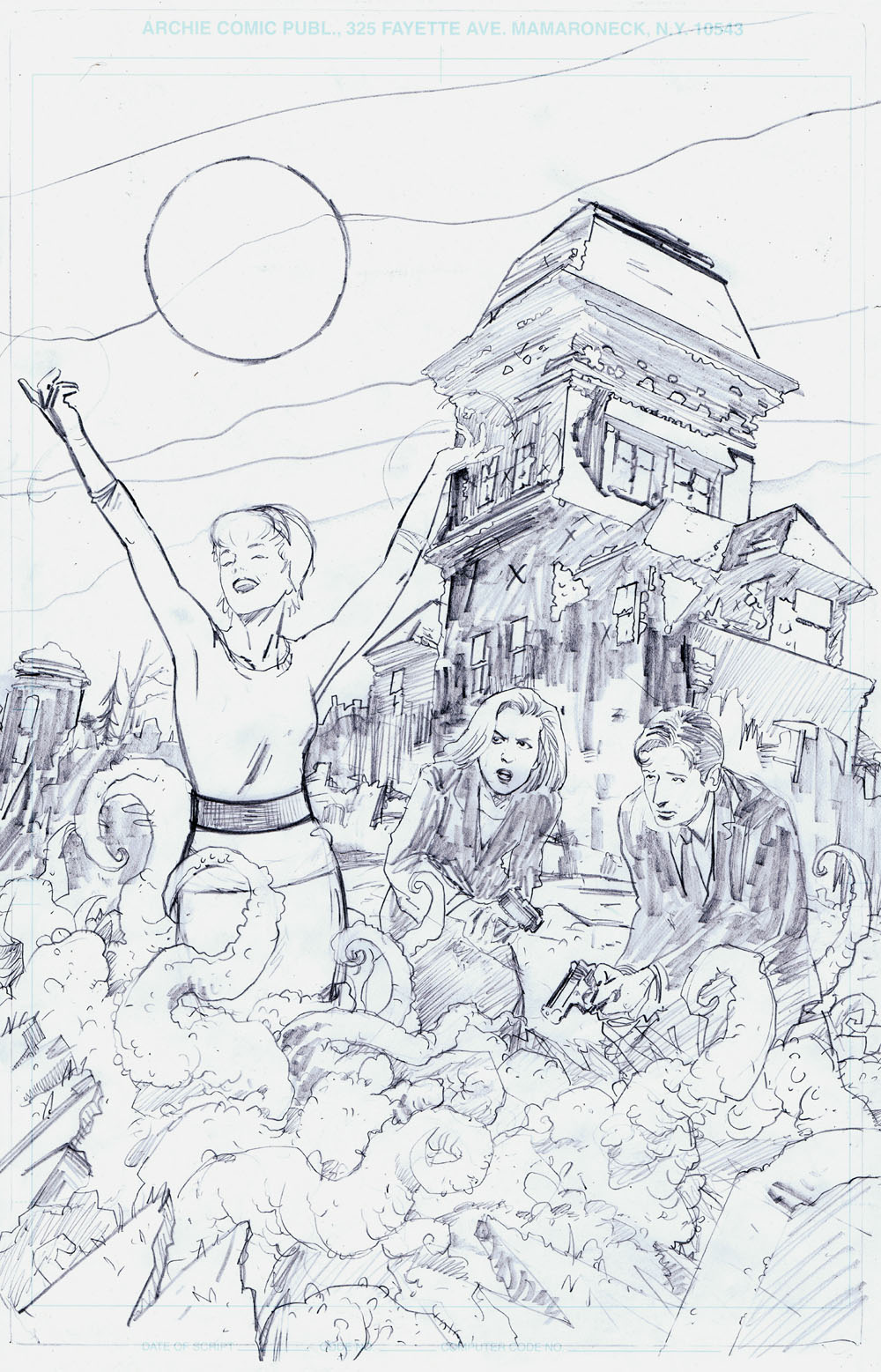 X-Files Season 11 #5 cover pencils