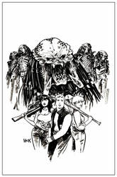 Archie VS Predator 2 #1 cover inks