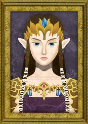 Framed Faux-Paint Zelda