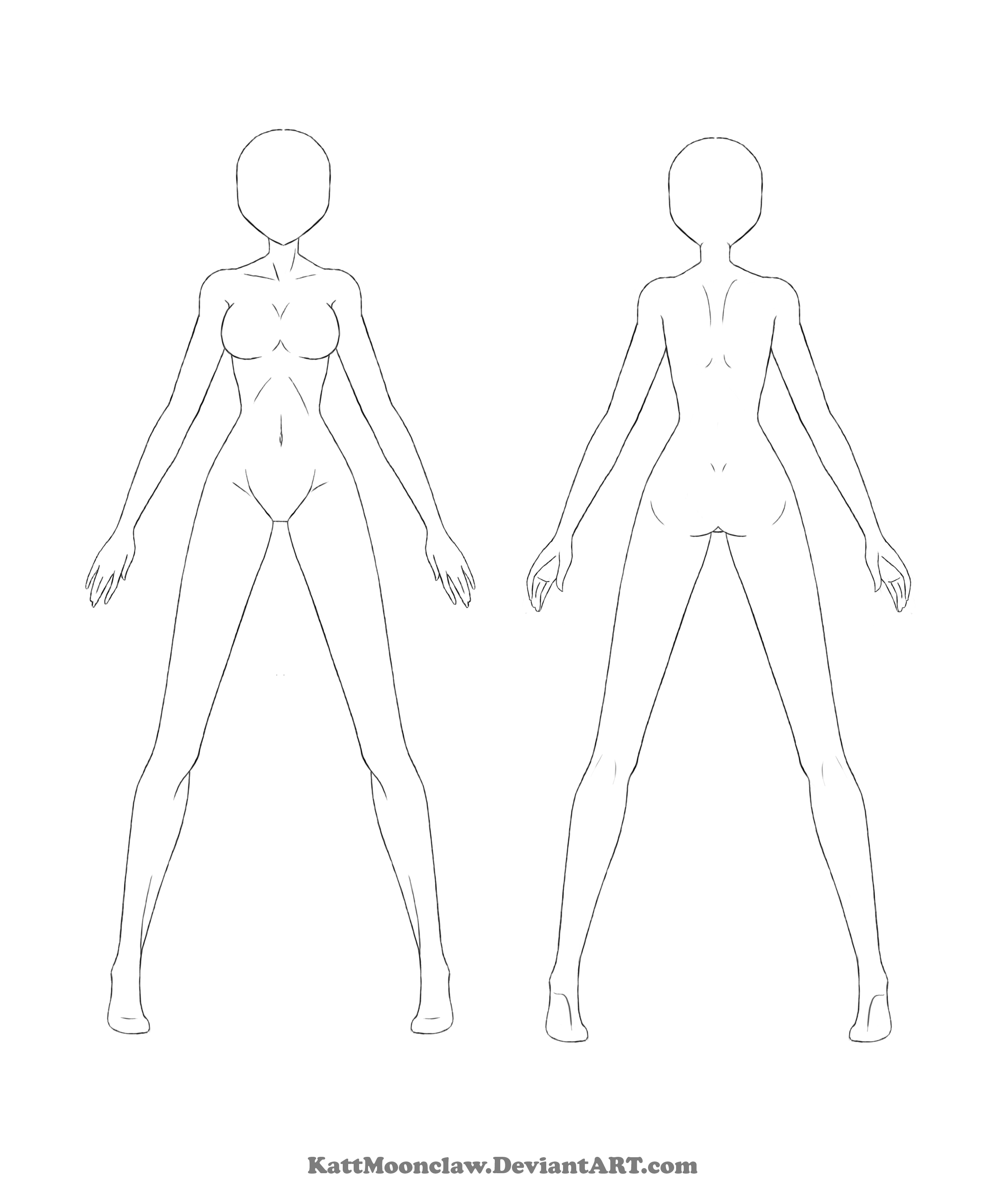 chibi female body template