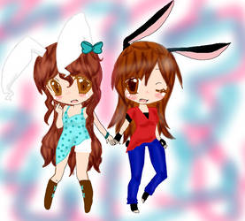 Bunny Girls Chibi love